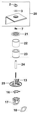 Part Location Diagram of 2805401-S Kohler Elbow: Air Cleaner