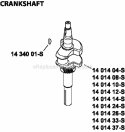 Page D Diagram and Parts List for XT173-0039  Kohler Engine