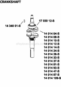 Part Location Diagram of 1401487-S Kohler Crankshaft Assembly