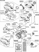 Page H Diagram and Parts List for XT173-0232  Kohler Engine