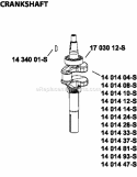 Page D Diagram and Parts List for XT173-0215  Kohler Engine