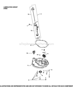 Lubrication Diagram and Parts List for XT650-3034  Kohler Engine