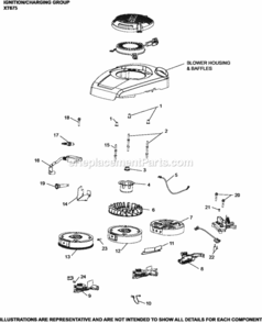 IgnitionCharging_Group_Xt675-3071_Xt675 Diagram and Parts List for XT675-3071  Kohler Engine