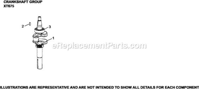 Crankshaft_Group_Xt675-3071_Xt675 Diagram and Parts List for XT675-3071  Kohler Engine