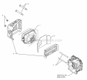 Exhaust Group Diagram and Parts List for XT675  Kohler Engine