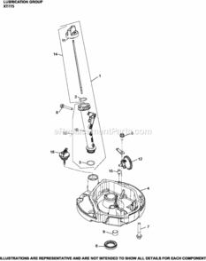 Lubrication_Group_Xt775-3023_Xt775 Diagram and Parts List for XT775-3023  Kohler Engine