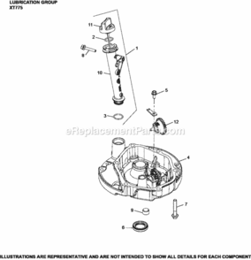 Lubrication_Group_Xt775-3034_Xt775 Diagram and Parts List for XT775-3034  Kohler Engine