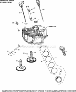 Crankcase_Group_2-32-21_Zt Diagram and Parts List for ZT720-3015  Kohler Engine