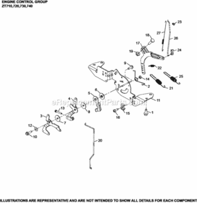 Part Location Diagram of 2409057-S Kohler Lever, Governor