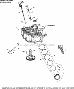 Crankcase_Group_2-32-14_Zt Diagram and Parts List for ZT740-3015  Kohler Engine