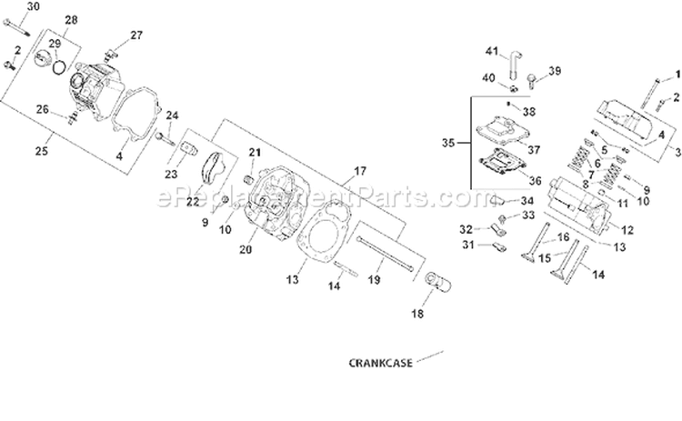 Page J Diagram and Parts List for LH640-0002  Kohler Engine