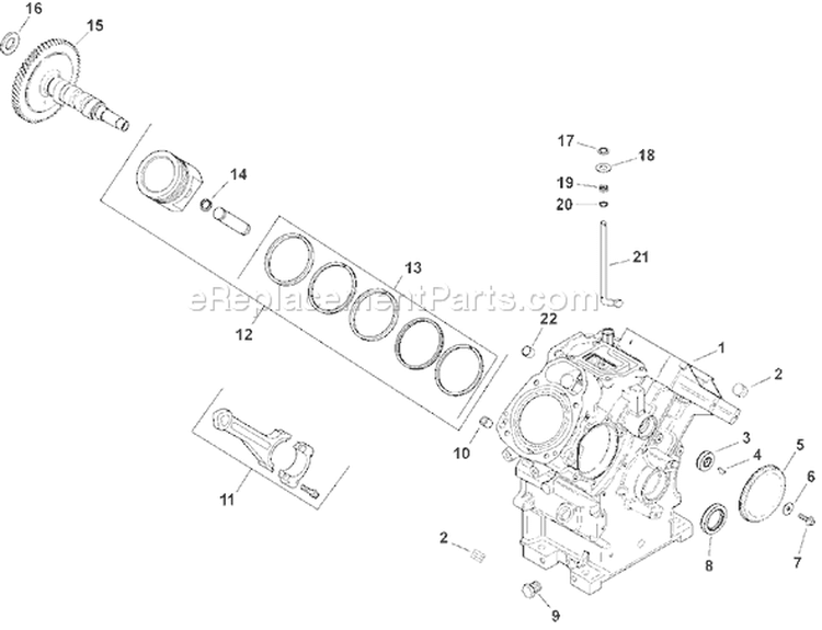 Page D Diagram and Parts List for LH640-0002  Kohler Engine