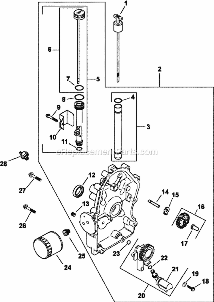 Page P Diagram and Parts List for LH685-3016  Kohler Engine
