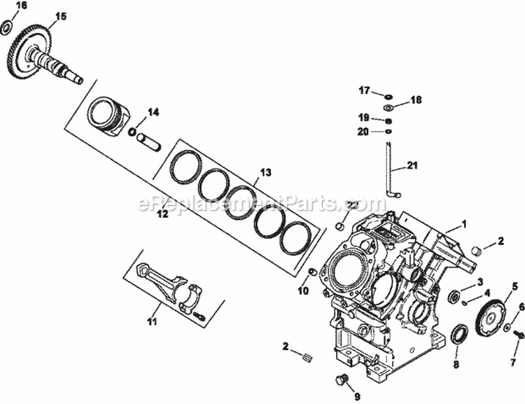 Page D Diagram and Parts List for LH685-841500  Kohler Engine