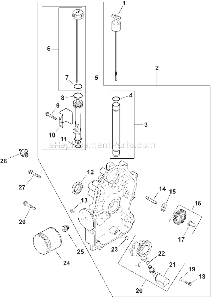 Page L Diagram and Parts List for LH685-0011  Kohler Engine