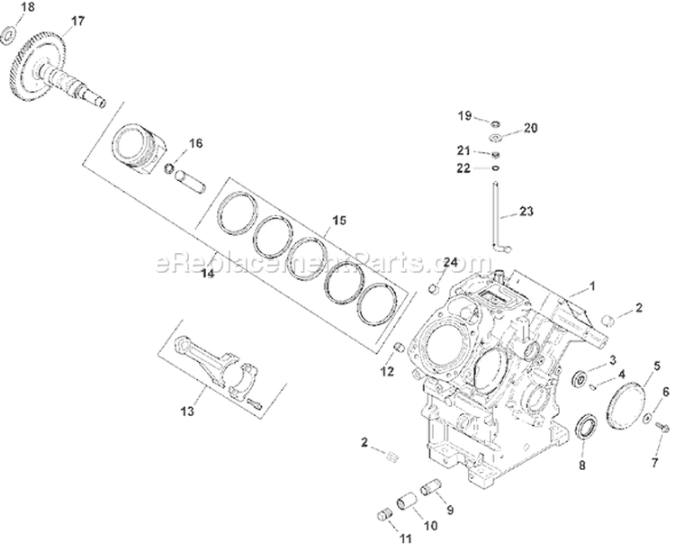 Page C Diagram and Parts List for LH685-0010  Kohler Engine