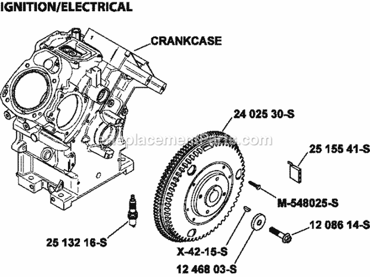 Page K Diagram and Parts List for LH690-0018  Kohler Engine
