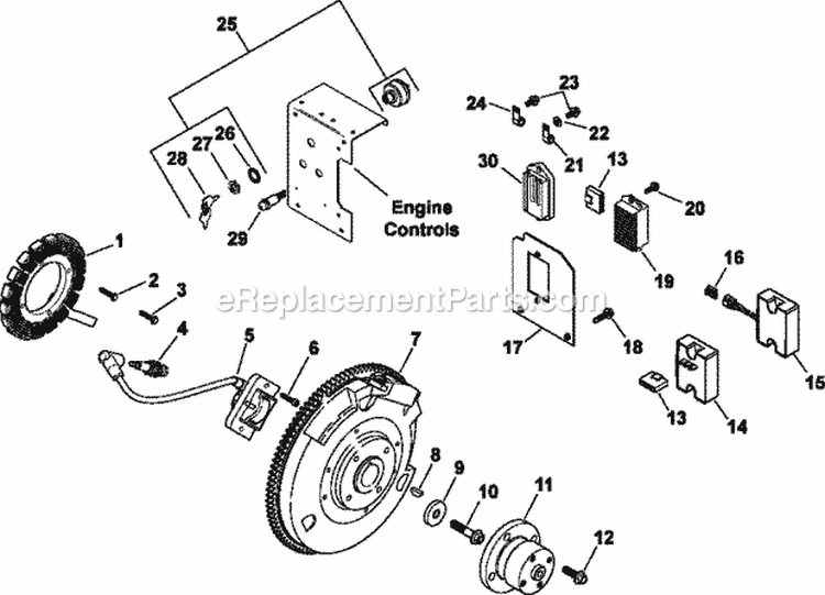 Page K Diagram and Parts List for LH690-0017  Kohler Engine