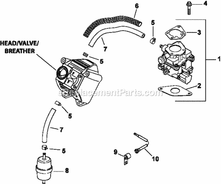 Page J Diagram and Parts List for LH690-0017  Kohler Engine