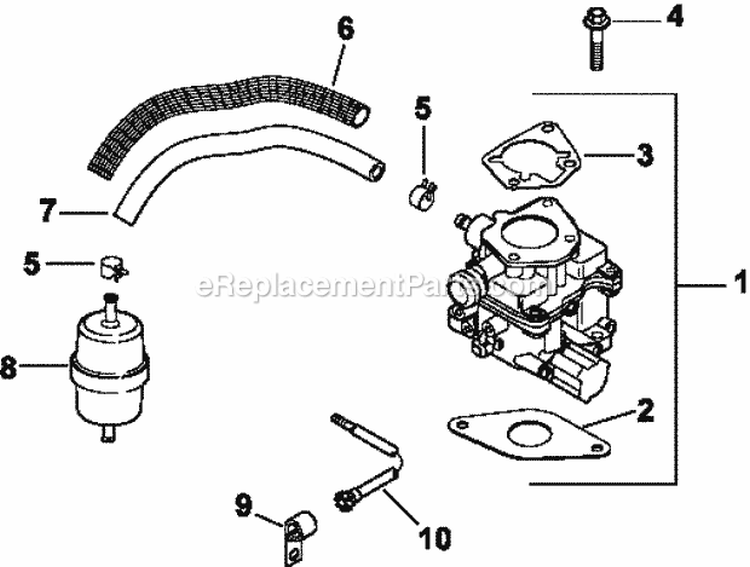 Page J Diagram and Parts List for LH690-3013  Kohler Engine