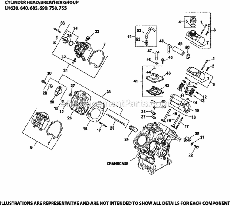 Page G Diagram and Parts List for LH690-0015  Kohler Engine