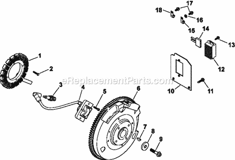 Page K Diagram and Parts List for LH640-3001  Kohler Engine