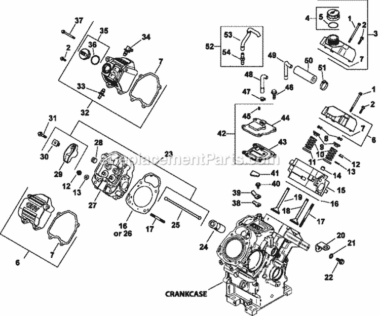 Page J Diagram and Parts List for LH640-3001  Kohler Engine