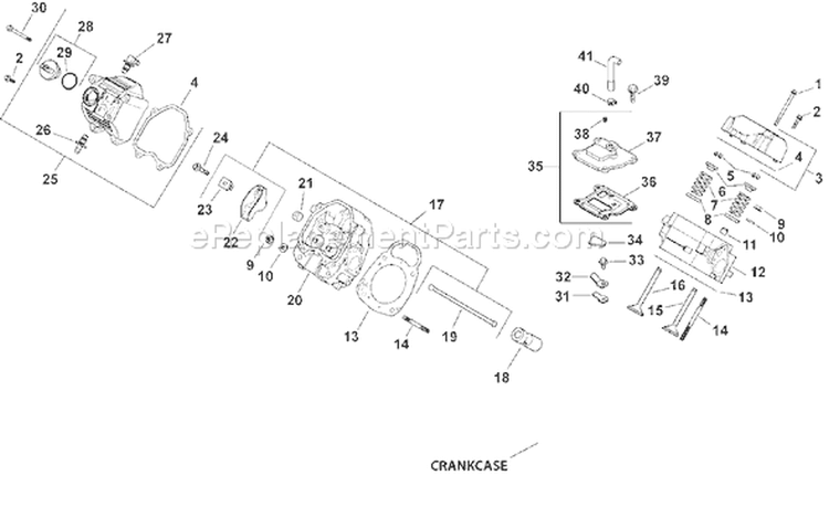 Page J Diagram and Parts List for LH690-0011  Kohler Engine