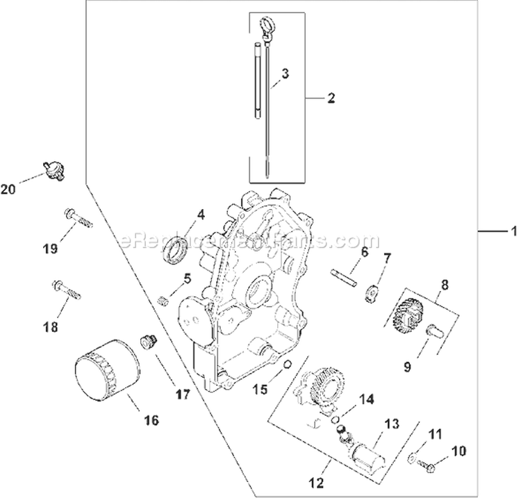 Page L Diagram and Parts List for LH685-0013  Kohler Engine