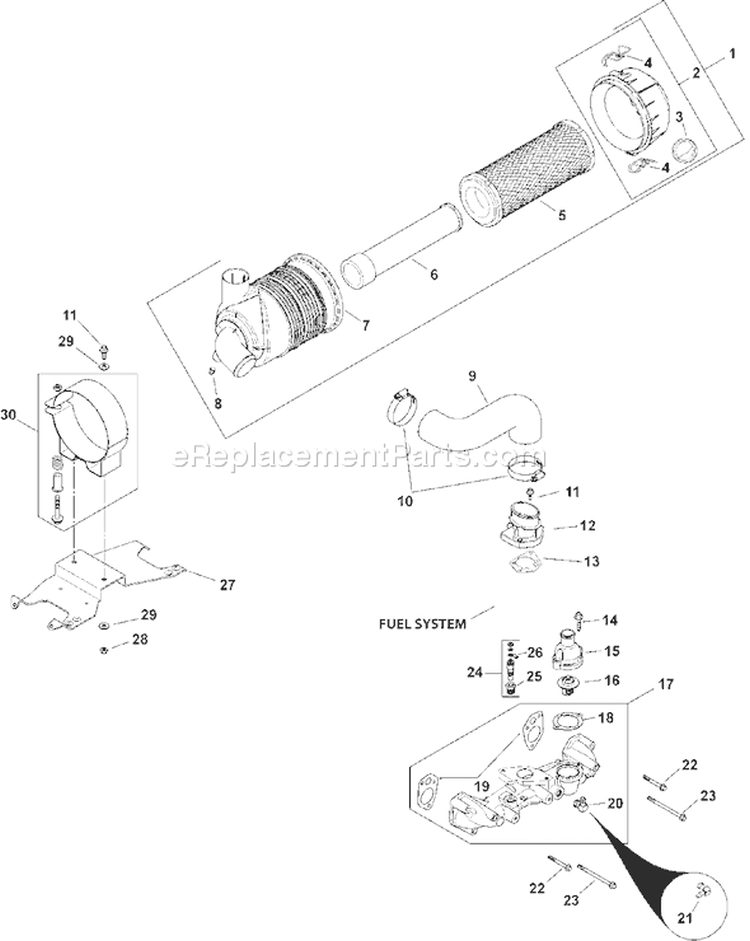 Page A Diagram and Parts List for LH690-0014  Kohler Engine