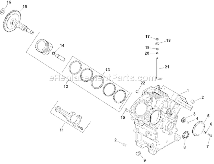 Page D Diagram and Parts List for LH685-0013  Kohler Engine