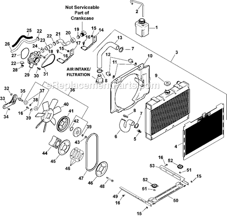 Page B Diagram and Parts List for LH750-0010  Kohler Engine