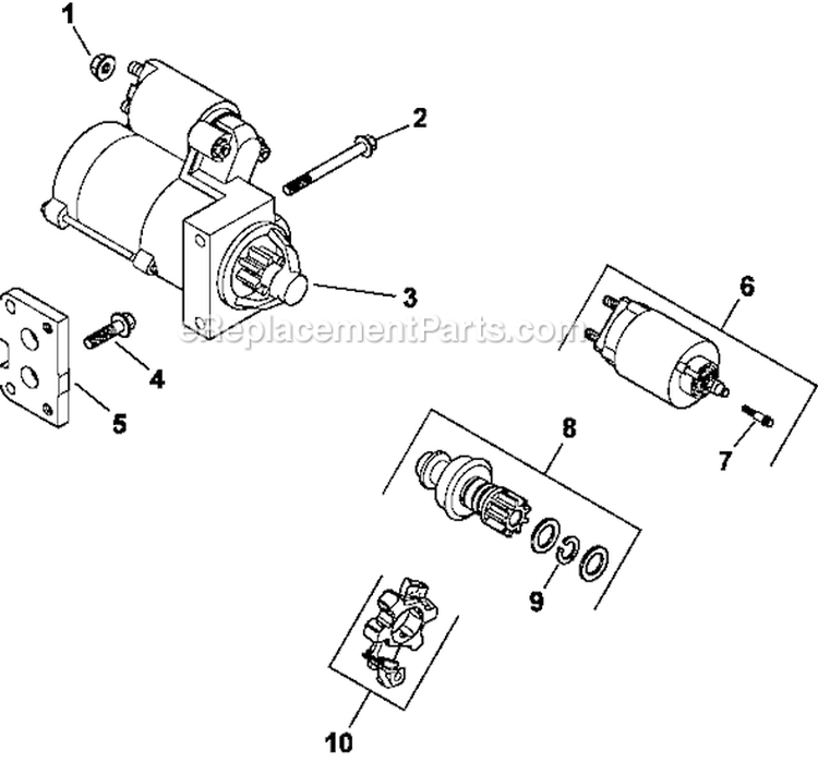 Page E Diagram and Parts List for LH755-0011  Kohler Engine