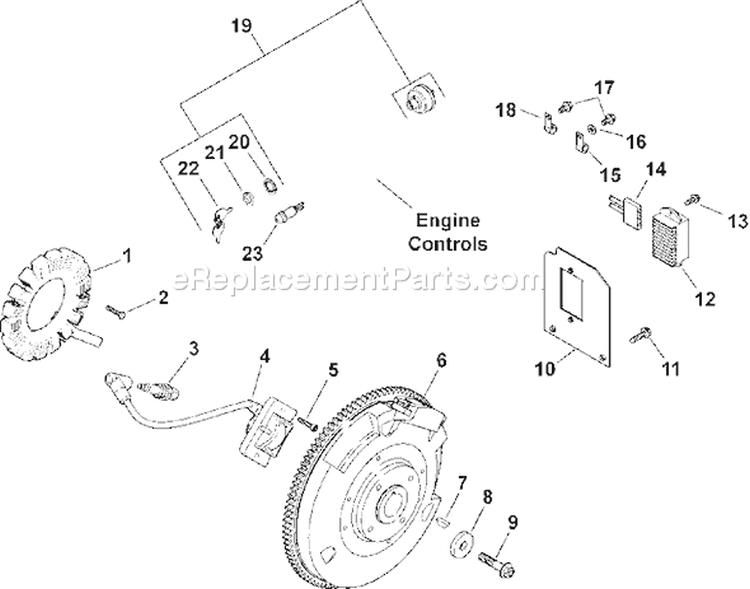 Page K Diagram and Parts List for LH755-0003  Kohler Engine