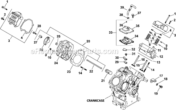 Page J Diagram and Parts List for LH775-0010  Kohler Engine
