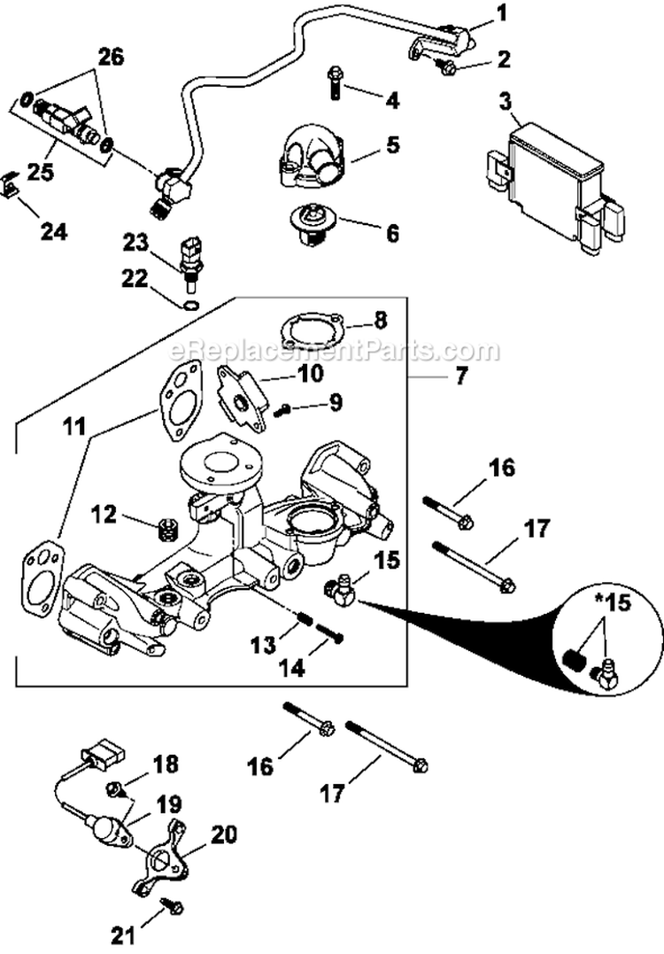 Page I Diagram and Parts List for LH775-0010  Kohler Engine