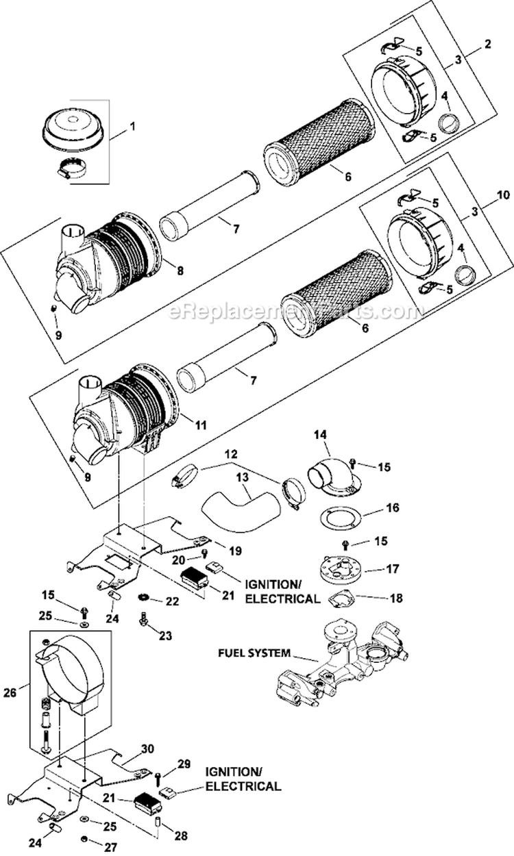 Page A Diagram and Parts List for LH775-0011  Kohler Engine