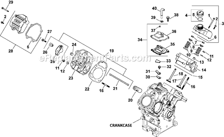 Page J Diagram and Parts List for LH775-0011  Kohler Engine