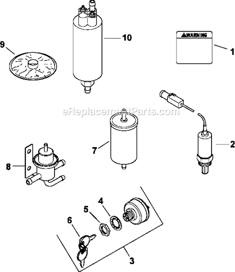 Page M Diagram and Parts List for LH775-0011  Kohler Engine