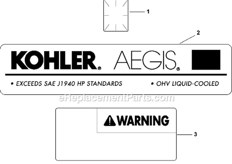 Page F Diagram and Parts List for LH775-0011  Kohler Engine