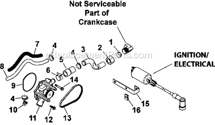 Page B Diagram and Parts List for LH775-0017  Kohler Engine