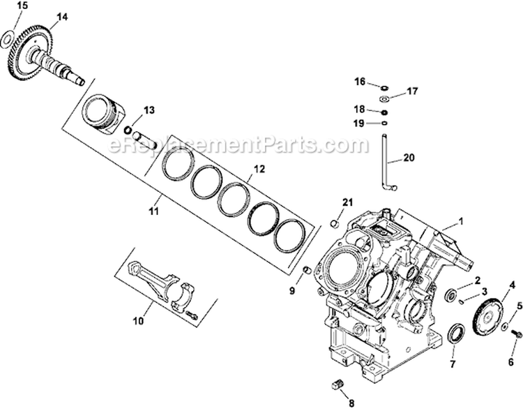 Page D Diagram and Parts List for LH775-0018  Kohler Engine