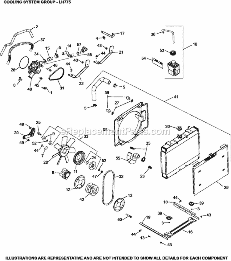 Page B Diagram and Parts List for LH775-3012  Kohler Engine