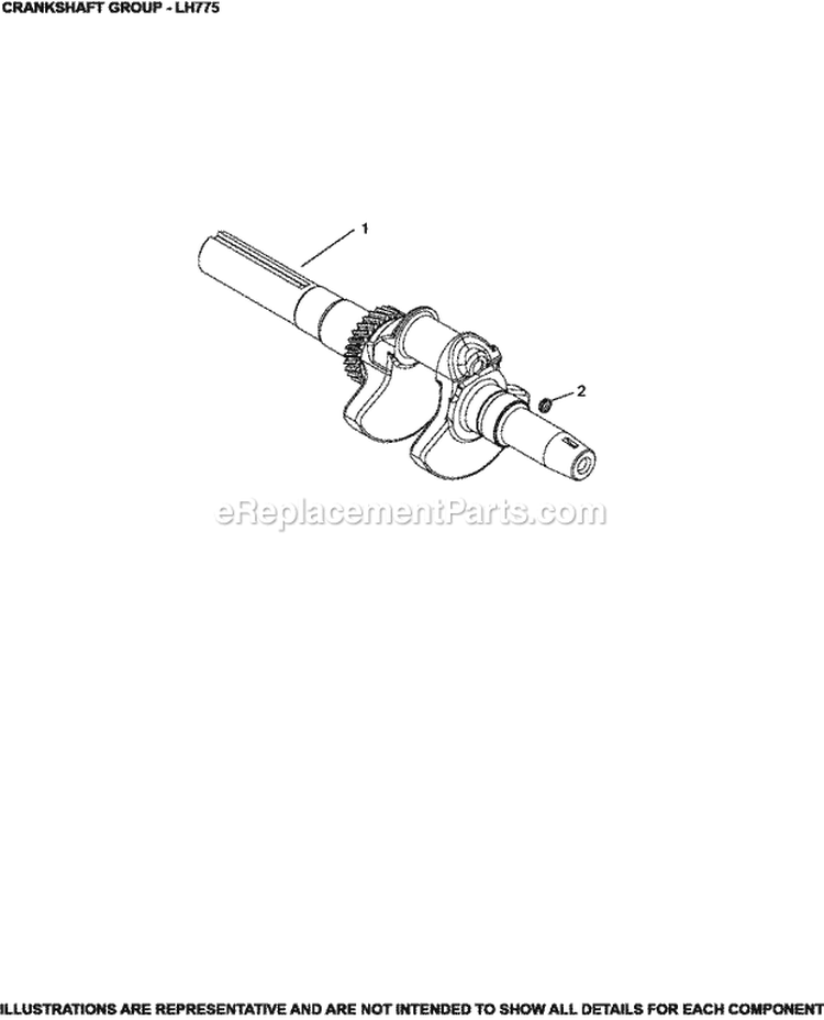 Page E Diagram and Parts List for LH775-0019  Kohler Engine