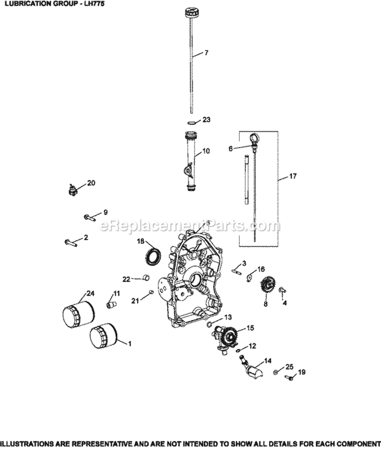 Page P Diagram and Parts List for LH690-3003  Kohler Engine