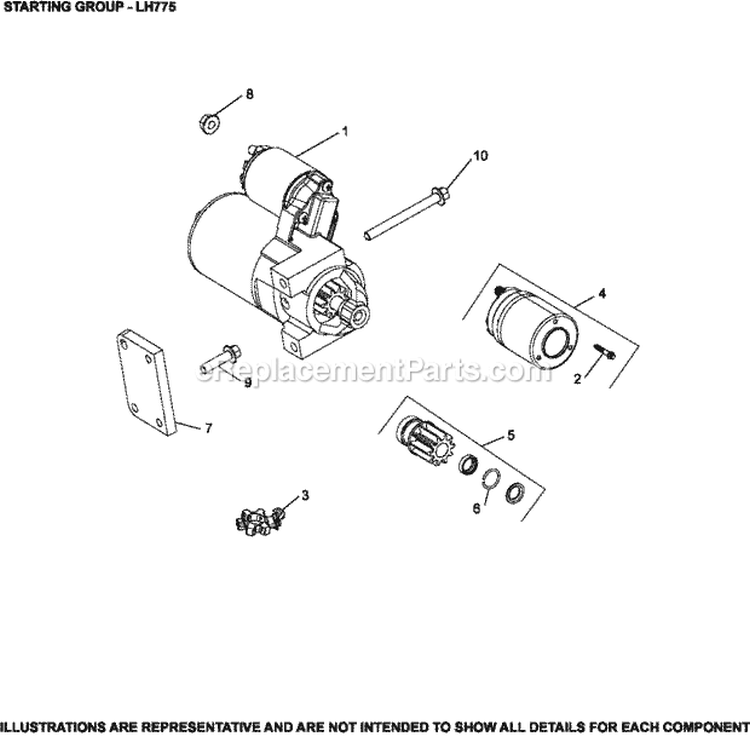 Page M Diagram and Parts List for LH640-3001  Kohler Engine