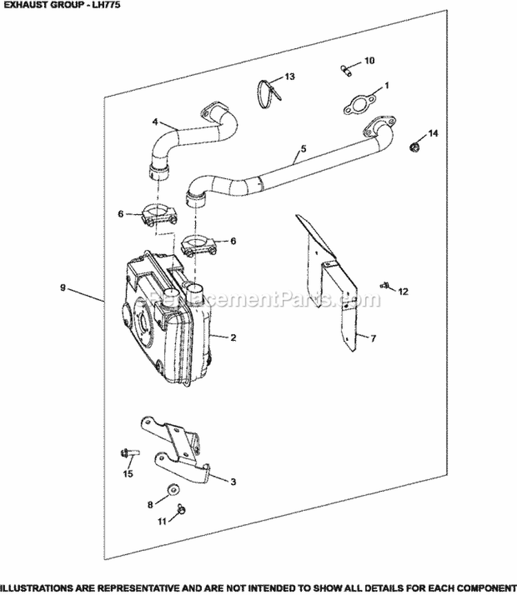 Page H Diagram and Parts List for LH640-3001  Kohler Engine