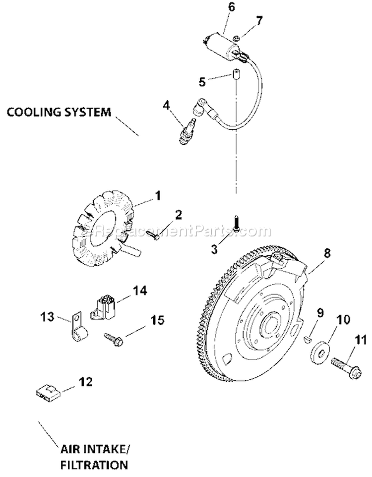 Page K Diagram and Parts List for LH775-0001  Kohler Engine
