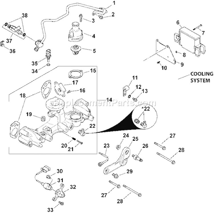 Page I Diagram and Parts List for LH775-0001  Kohler Engine
