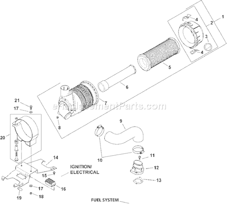 Page A Diagram and Parts List for LH775-0012  Kohler Engine